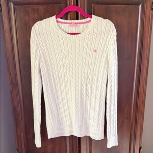 Lilly Pulitzer White Cable Knit Sweater